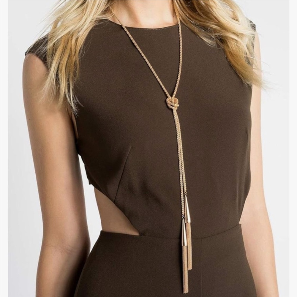 Kendra Scott Gold Tassel Convertible Necklace - Picture 2 of 7